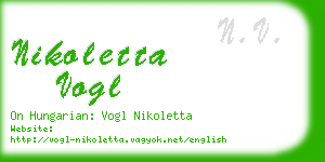 nikoletta vogl business card